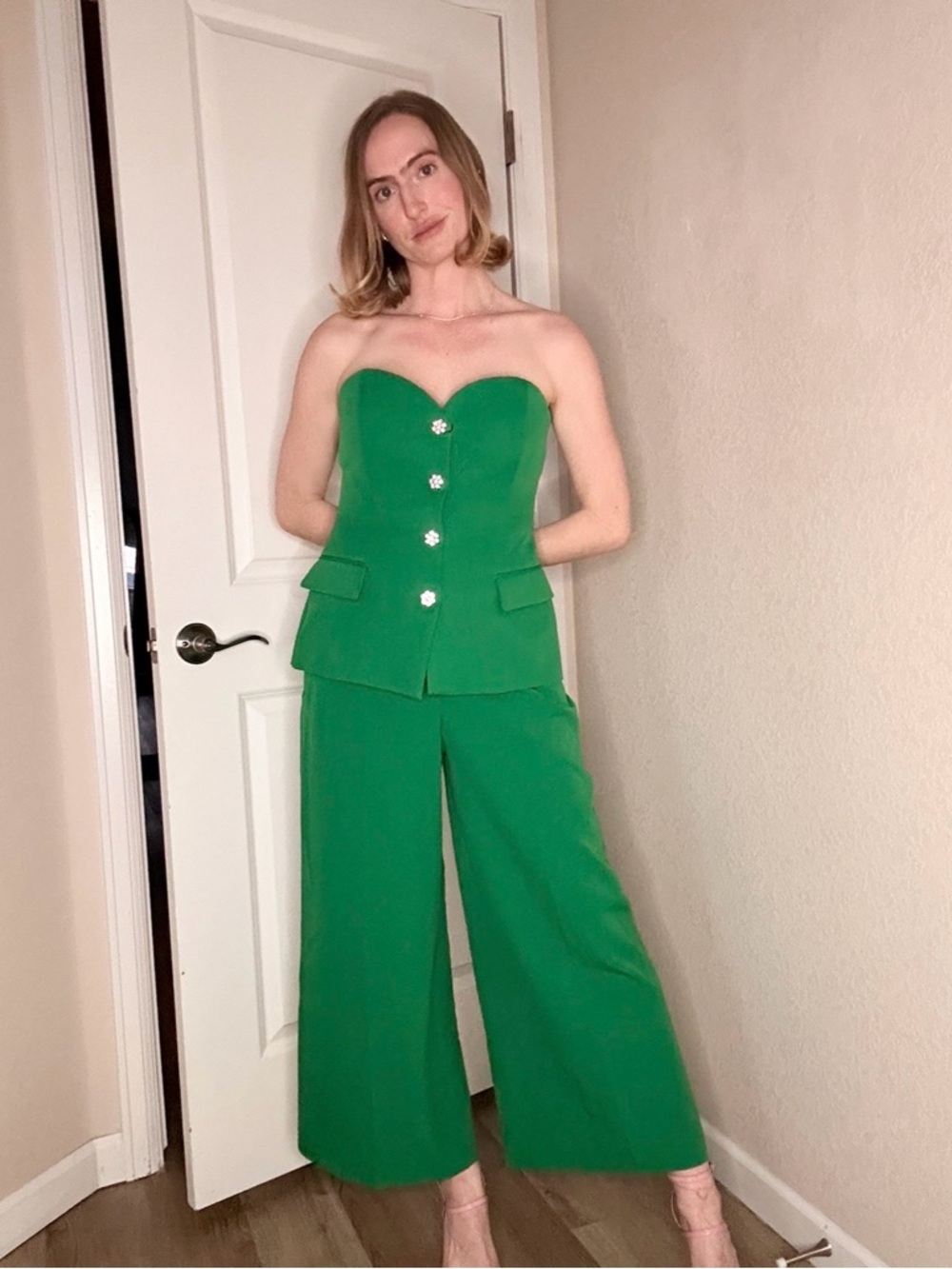 Zara strapless Suiting Top & Trousers SET